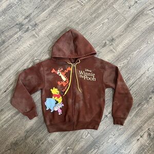 Disney Winnie The Pooh & Friends Brown Women's Juniors Sweatshirt XS